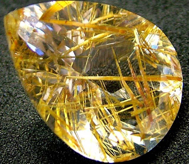 Golden Rutilated Quartz Gemstone