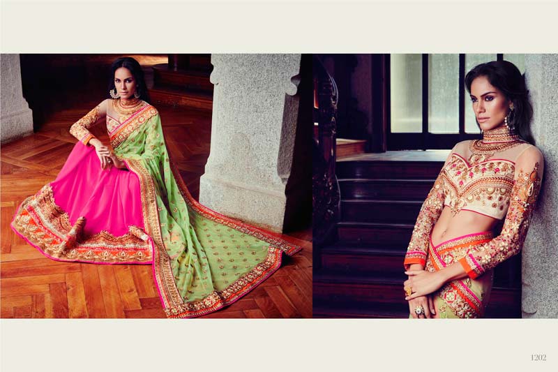 Georgette Fancy Designer Lehanga Saree