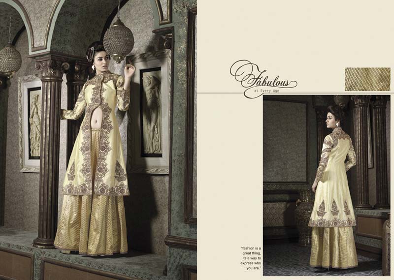 Cream Color Pure Banarasi Suit