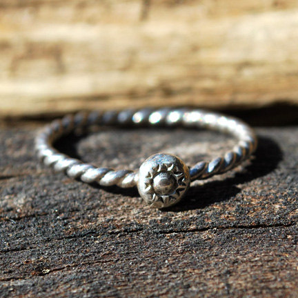 Artisan Jewelry - Sun Ring - Stacking Ring