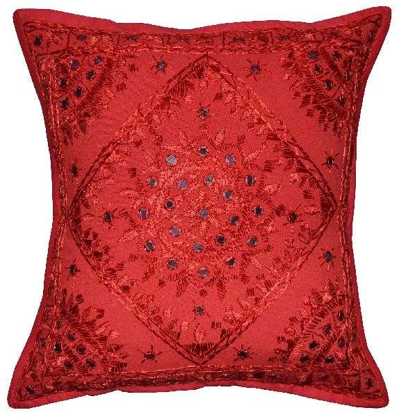 Indian Mirror Cotton Cushion Covers, Size : 16