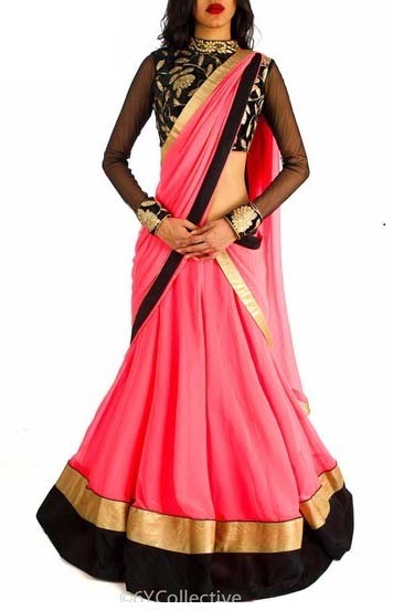 Designer Lehenga Choli With Redcolor Lahenga and Dhupian Fabric - 917