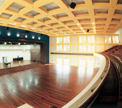 Polished Auditorium Wooden Floorings, for Interior Use, Style : Contemporary