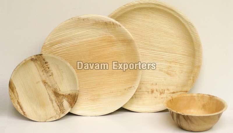 Davam areca leaf plates, for Hotels, Meetings, Parties, Picnic, Feature : Disposable, Eco-Friendly