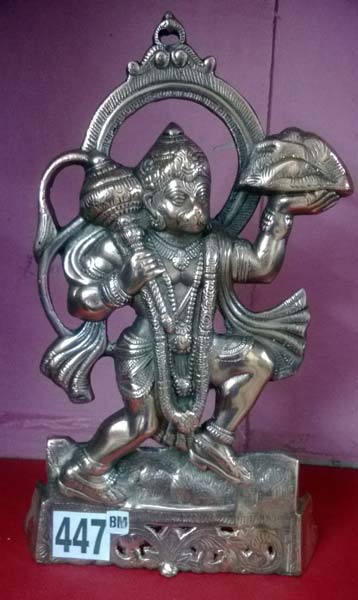 Polished Gunmetal Hanuman Statue, for Office, Temple