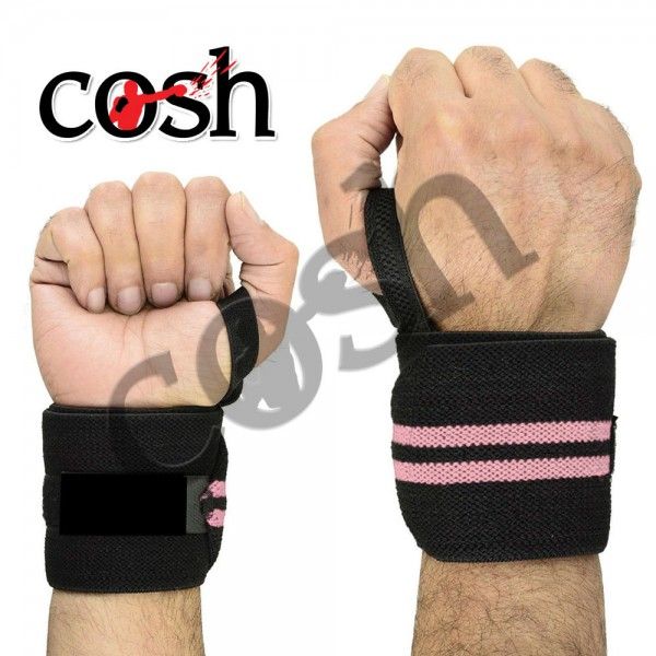 Black & Pink Weightlifting Wrist Wrap