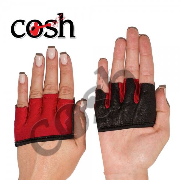 Ladies Red & Black Weightlifting Hand Grips