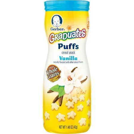 Gerber Graduates Puffs Cereal Snack Vanilla