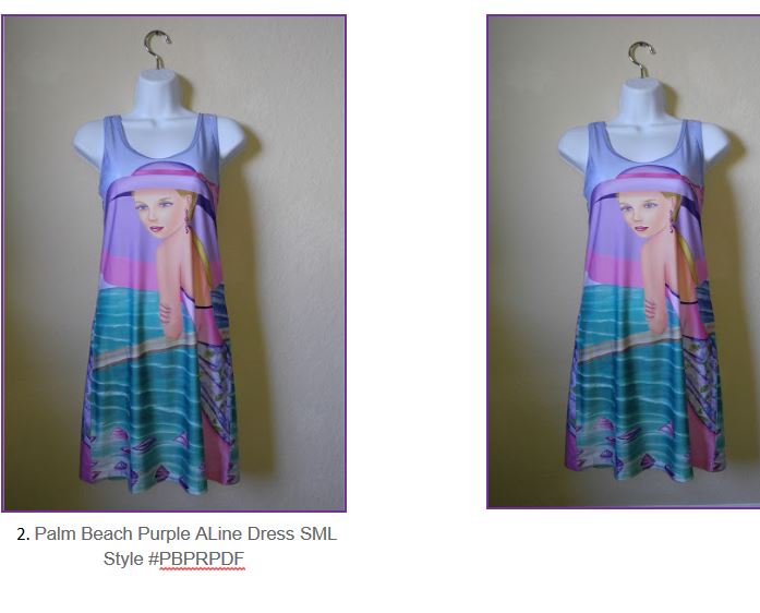 Dress Palm Beach Purple Print Fitted BodyCon