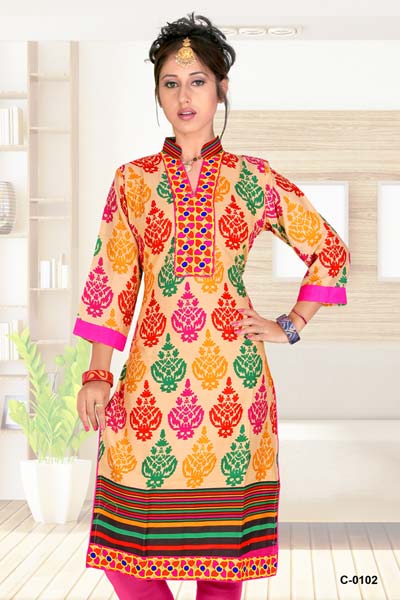 Rayon Cotton Embroidery Work