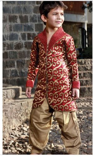 Embroidered Cotton Silk Boys Indo Western Dress, Feature : Skin Friendly