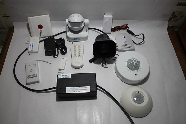 Security System with 3 Motion Sensor with Wireless Remote