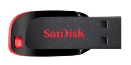 Sandisk Cruzer Blade USB Utility Pendrive 8 GB Multicolor