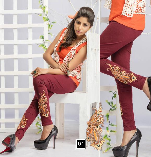 Cotton Embroidered Leggings, Size : Free Size at Best Price in Chandigarh