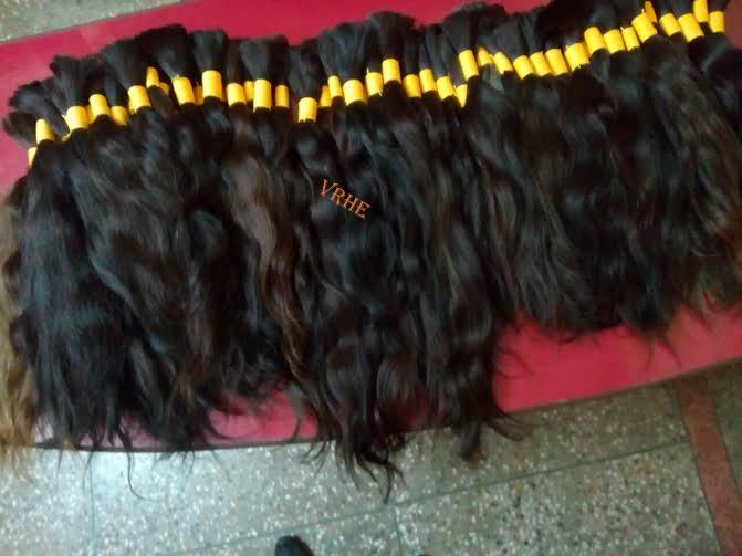 Human hair bulk, Style : Natural wave