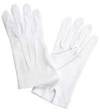 Industrial Cotton Gloves, Color : White Off White