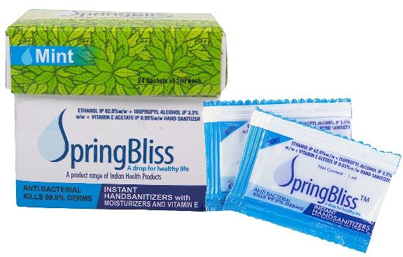 Springbliss Mint Fragrance Hand Sanitizer Sachet