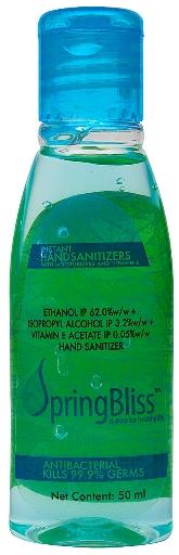 Springbliss Mint Fragrance Hand Sanitizer Bottle (50ml)