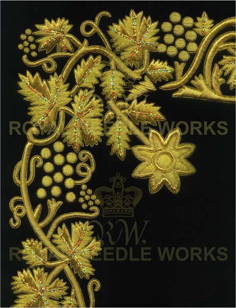 Embroidered Byzantine, Color : Golden, black