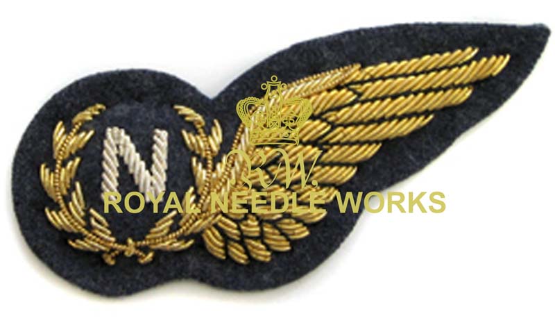 Fabric Embroidered Wings Badges, for Durable, Size : 1X3inch