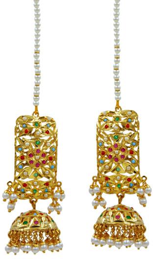 Earrings with Multi Colour Stones