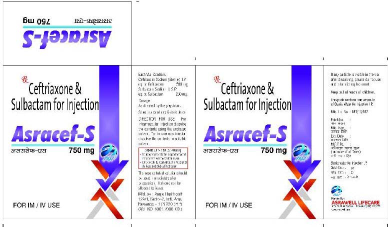 Ceftriaxone & Sulbactum for Injection 750 mg