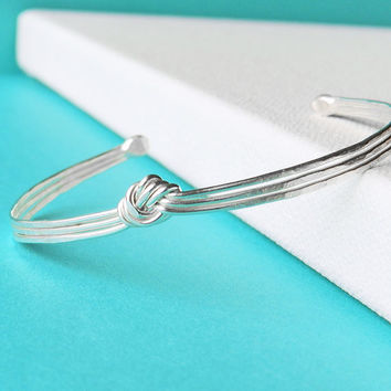 Export Design Beautiful Knot Womens Bracelet For Her 14k White Gold