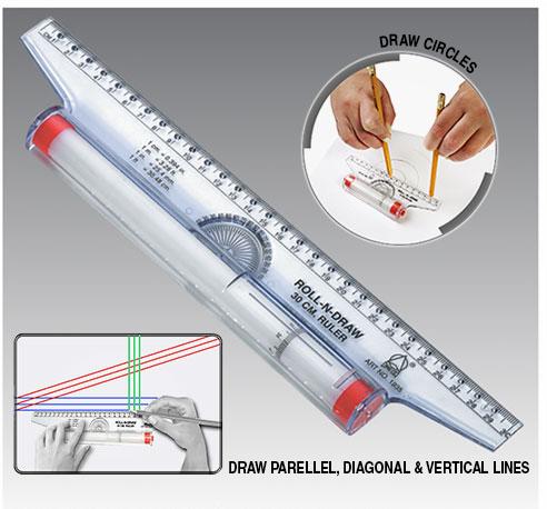 Roll n draw ruler