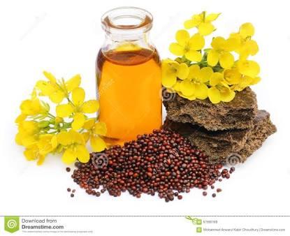 oil mustard flower cake background over oils offering colour beauty