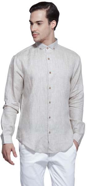 KARSCI Beige Linen Shirt, Age Group : 18 to 40