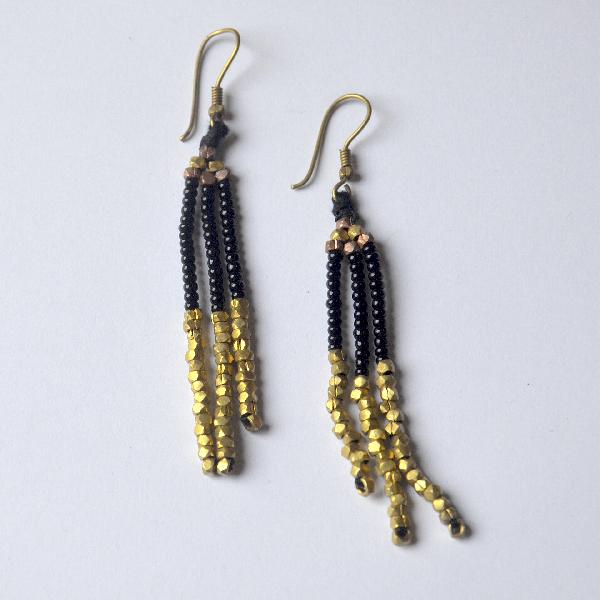 Black Gold Dhokra Earring