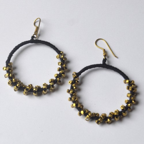 Black Baali Dhokra Earring