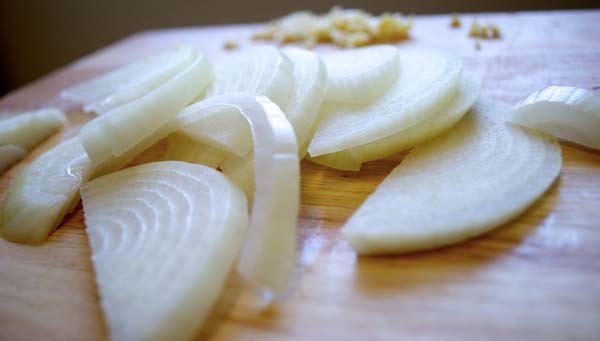 White Onion Slices