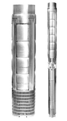 V8 Stainless Steel Borewell Submersible Pump Set (Water Filled)