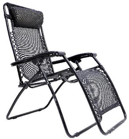 Pure Black Folding Recliner Chair, Dimension : 102*86*18 cm