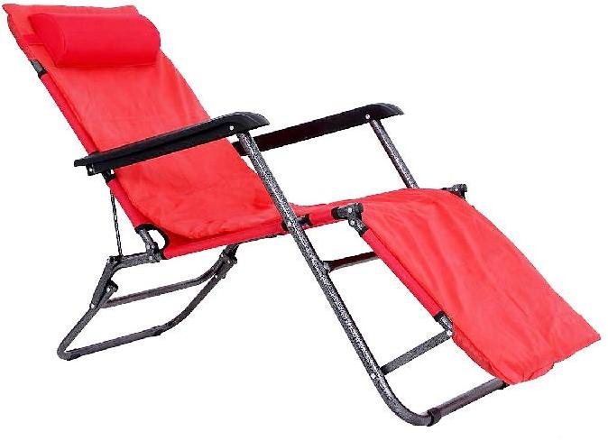 Cotton Red Folding Relax Chair
