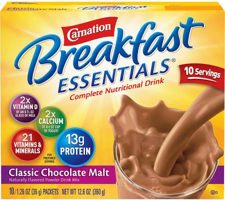 Carnation Breakfast Essentials Nutritional Drink, Complete, Classic Ch