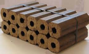 Brown Hard Rice Husk Briquettes, for Fuel Use, Shape : Round