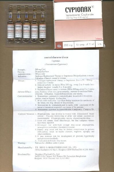 200 mg Cypionax injection