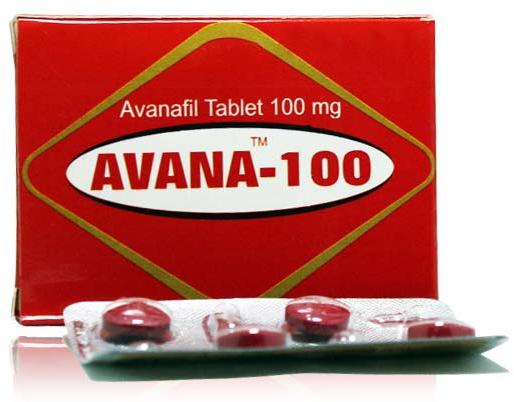 Avanafil 100mg Tablets, Color : red