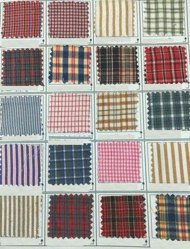 Cotton Checkered School Uniform Fabric, Size : Multisizes