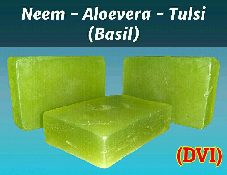 Neem-Aloevera-Tulsi(Basil) (DV1) Transperant Soap