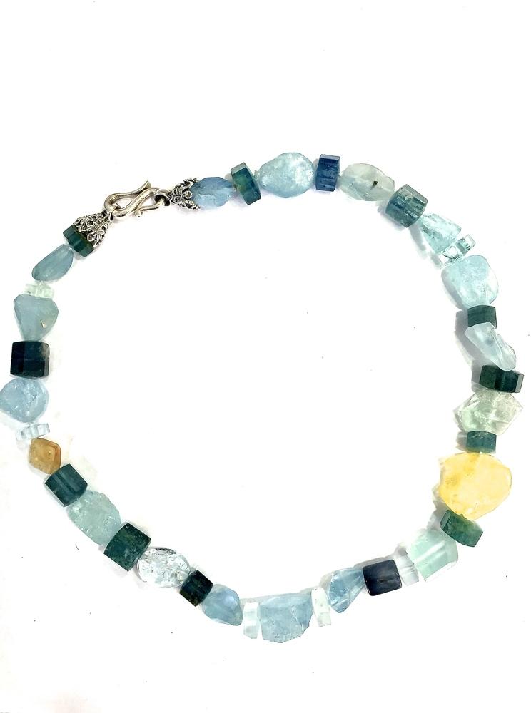 Aquamarine beryl necklace