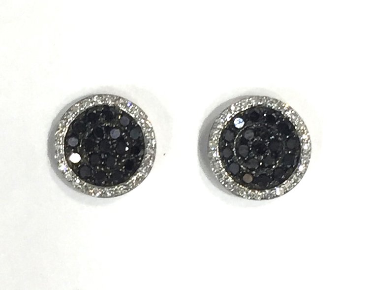 black diamond pave earrings