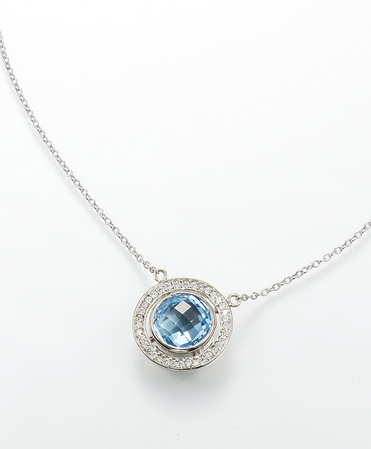 diamond floating pendant necklace
