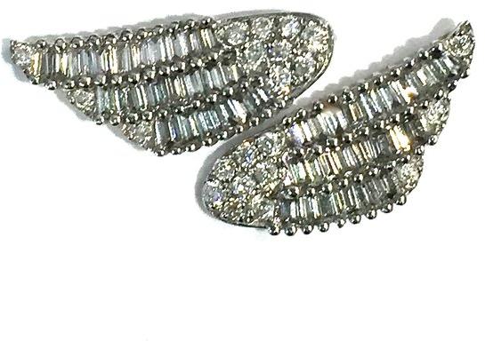 diamond wing earrings