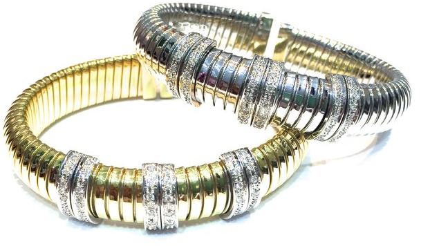 Flexible diamond bracelets