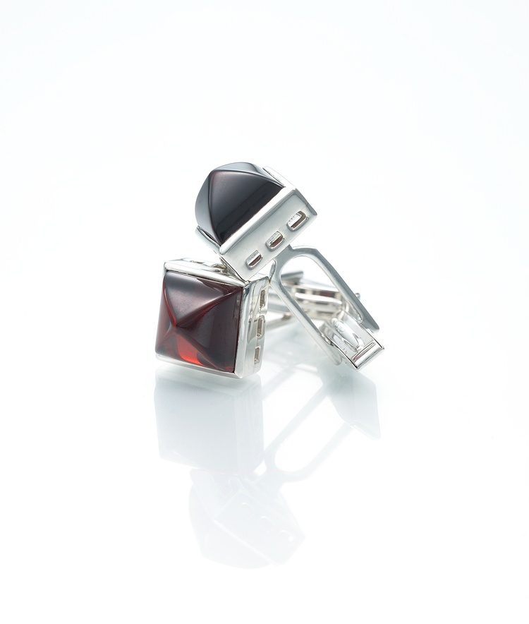 Sterling silver cufflinks abochon squares