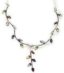 CUT-NECK-002-Gemstone Necklace