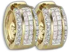 Gold Diamond Earrings, Diamond Earrings Der-002